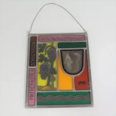 Mittefasten Schiessen Unterengstringen 1981 stained glass window hanging