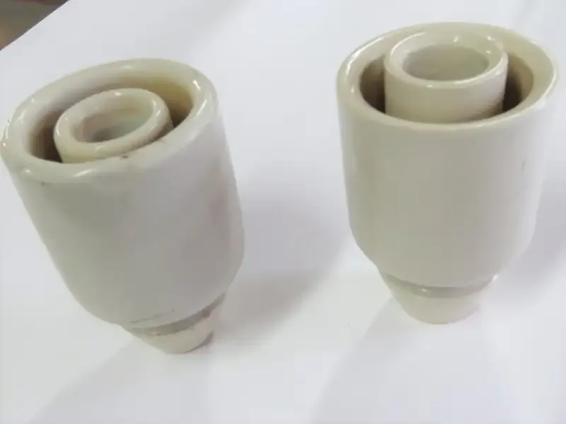 Pair of Antique porcelain pin insulators