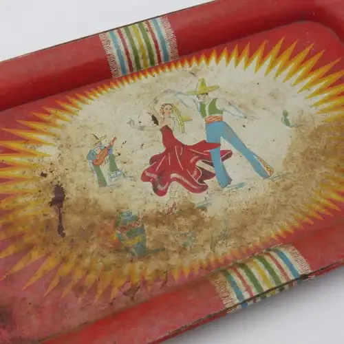 Vintage metal toy tray