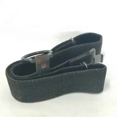 Black material tactical belt with baton holster