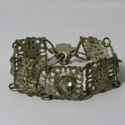 Souvenir de Las Palmas silver coloured bracelet