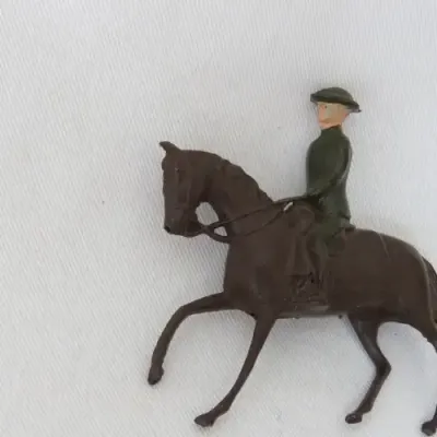 Vintage Mounted troop lead soldier