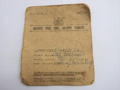SADF Military Pass book of J.J.J. Bremmer (corporal)