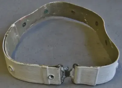 SADF webbing belt - Painted white on one side - 6 x 99 cm