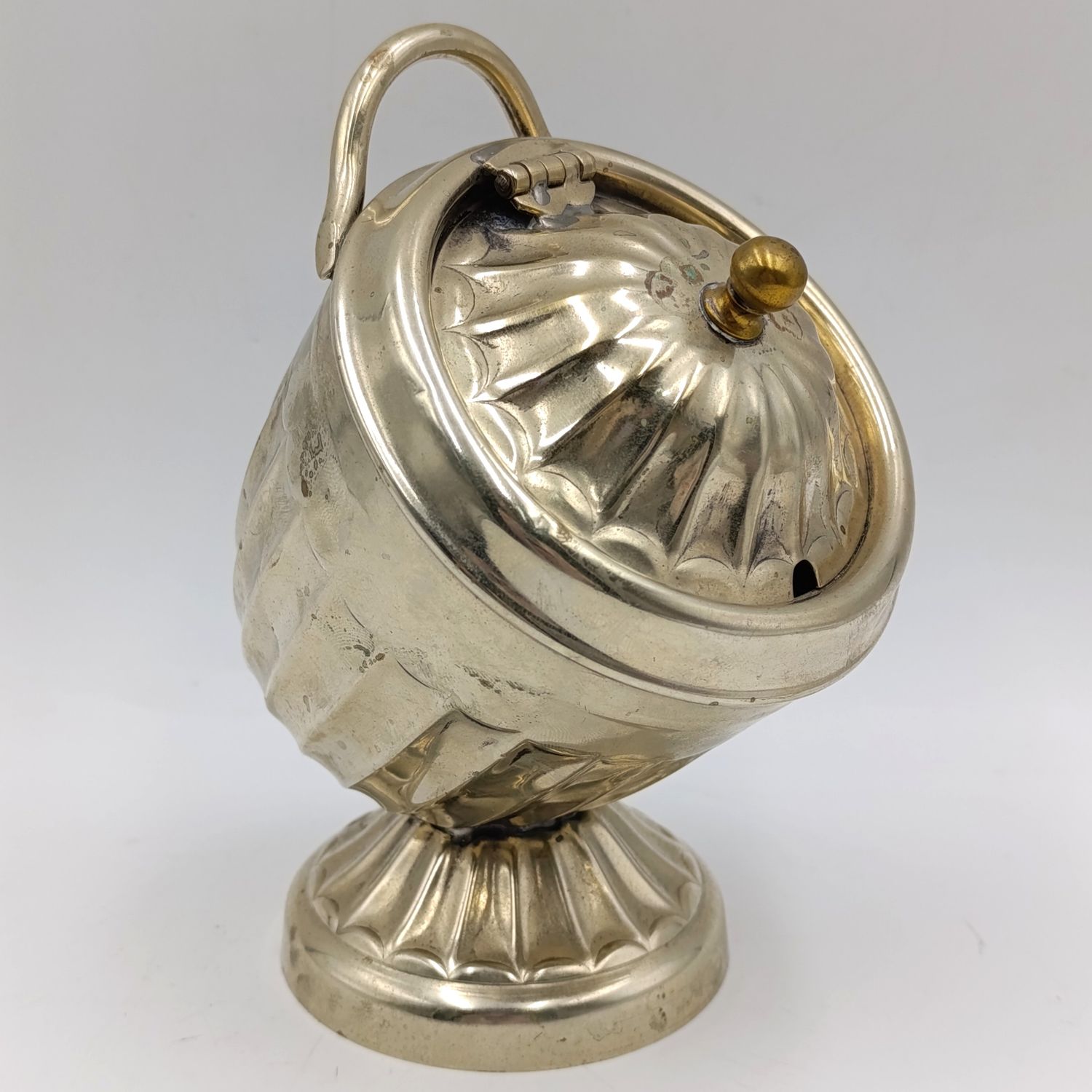 Antique Sheffield silverplated sugar scuttle