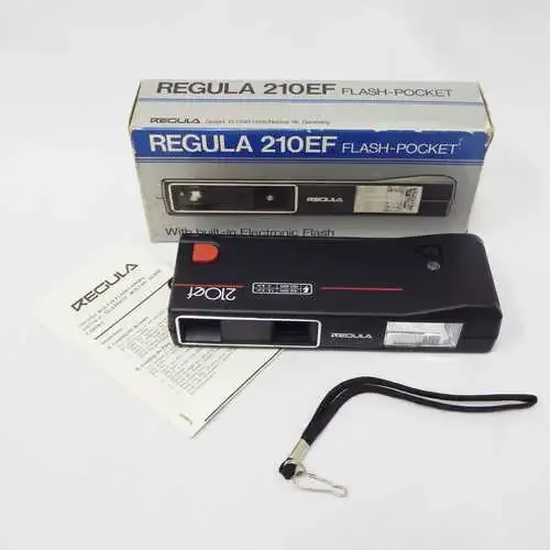 Vintage Regula 210 EF flash - pocket camera in original box - Not tested