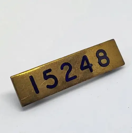 Vintage Police #15248 officer number badge