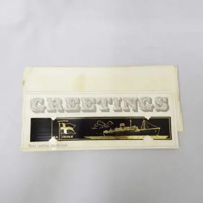 SA Oranje ship real leather book marker