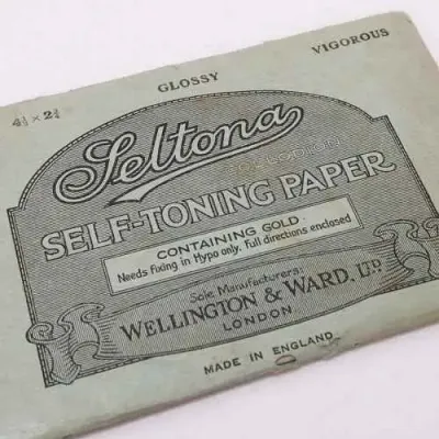 Pack of Vintage Seltona self-toning paper - 11 sheets - 4 1/2 x 2 3/4 inch
