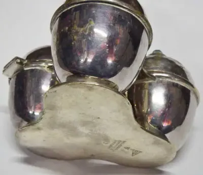 Vintage silverplated Walker and Hall condiment set