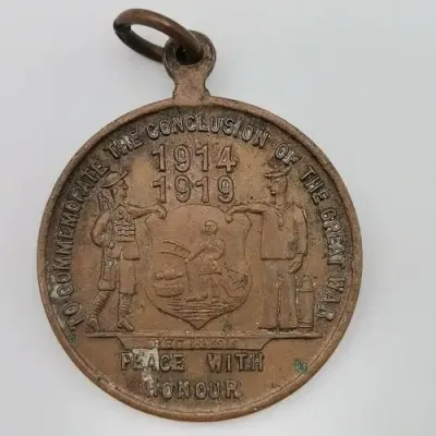 1919 Johannesburg WW1 commemorative medallion