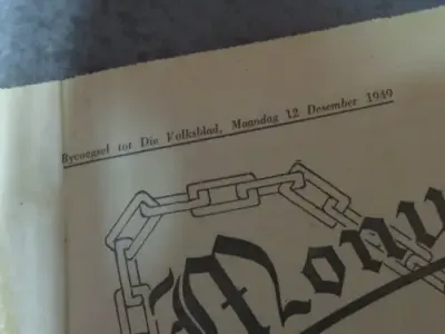 1948 Monument Uitgawe van die Volksblad - 12 Desember 1948