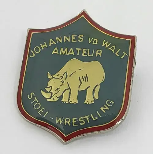 Johannes vd Walt Amateur stoei - Wrestling badge