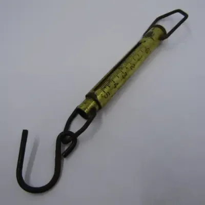 Vintage brass 5 lbs hanging scale - Made in England