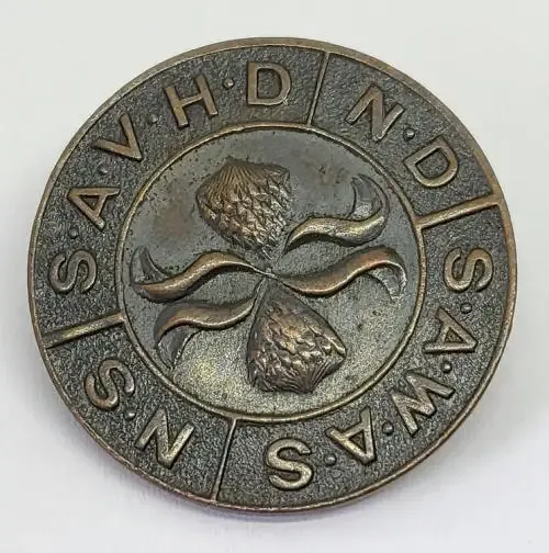 SA Womens Auxiliary service badge #49/803 J.D Scheepers