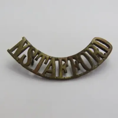 British North Staffordshire regiment shoulder title