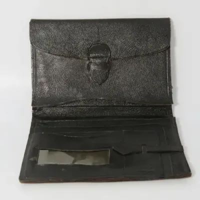 Vintage leather wallet made in British India
