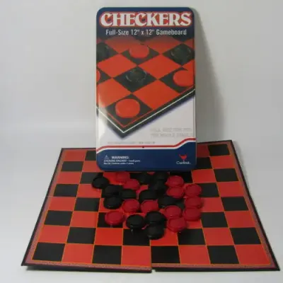 Checkers board game in tin by Cardinal