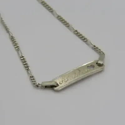 Sterling silver `Andrea` name bracelet - Weighs 2,3 g - Length 18 cm