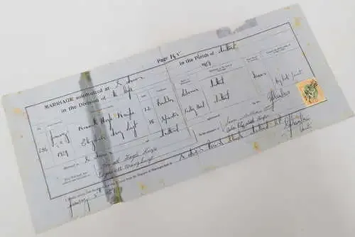 Maitland Marriage Certificate 1929 - Kenneth Knife and Elizabeth Luyt