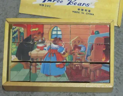 Goldilocks and the three bears wooden picture cubes