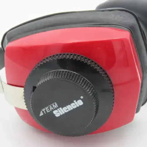 Team Silencio red earmuffs