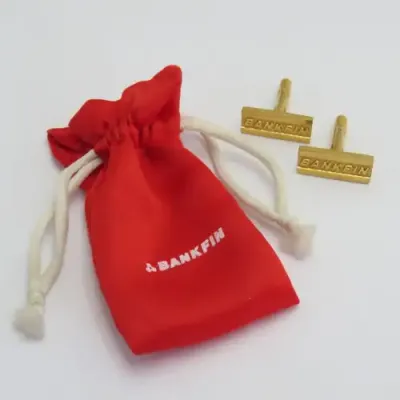 Pair of vintage Bankfin cufflinks in original bag