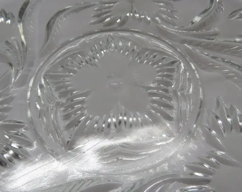 Vintage glass flower design snack platter