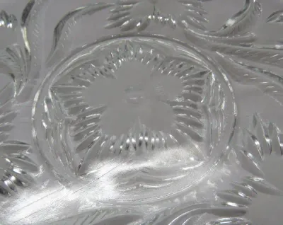 Vintage glass flower design snack platter