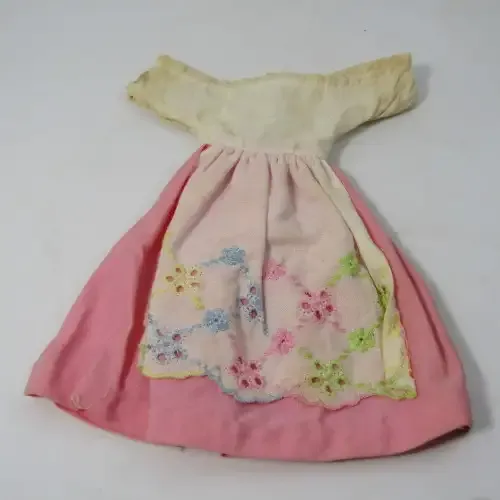 Barbie Doll pink and white dress