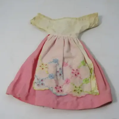 Barbie Doll pink and white dress