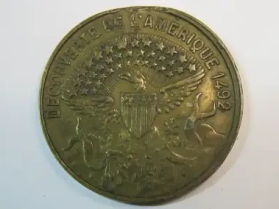 1435-1506 Christophe Columb medallion - decouverte de L`Amerique 1492
