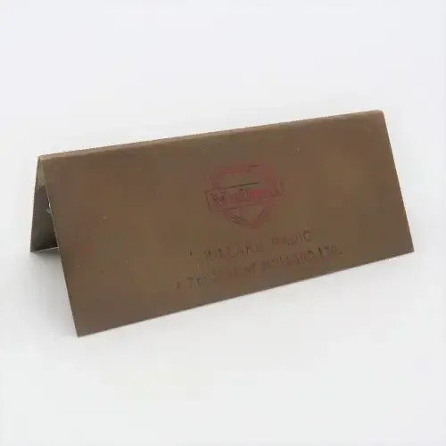 Mullard Radio L. Wilson name plate