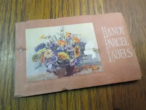 Vintage book with handy parcel labels - Rarely seen