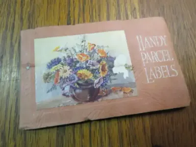 Vintage book with handy parcel labels - Rarely seen