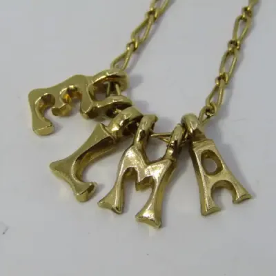 Costume jewellery gold colour ELMA necklace - 44cm