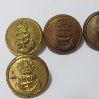 Royal Navy buttons - King`s crown lot of 4 different makers