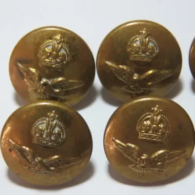 South African Air force buttons lot of 6 smaller size buttons - Made by Gaunt London