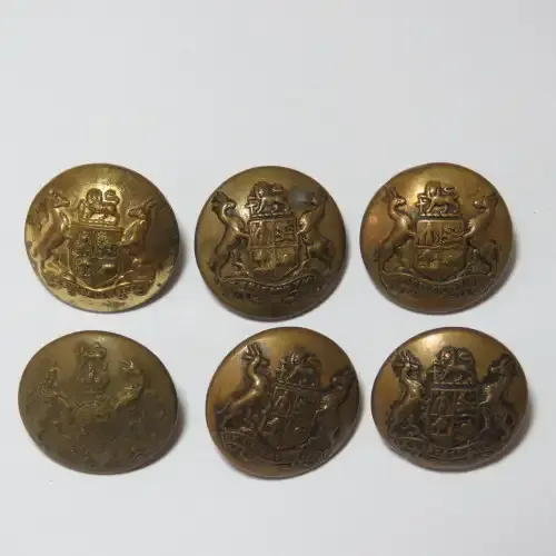 South African Defense Force military uniform buttons - Set of 6