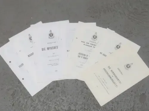 Voortrekker pamphlets no. 1, 2, 3, 4, 5, 9 and 15