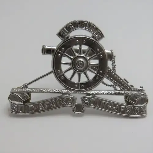SADF Artillery cap badge - Chromed - Post 1976