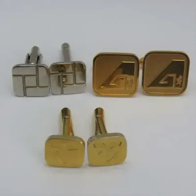 Lot of 3 pairs of vintage cufflinks