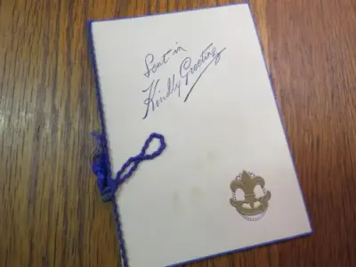 1930 Boy Scouts Christmas card - 23rd Dublin troop