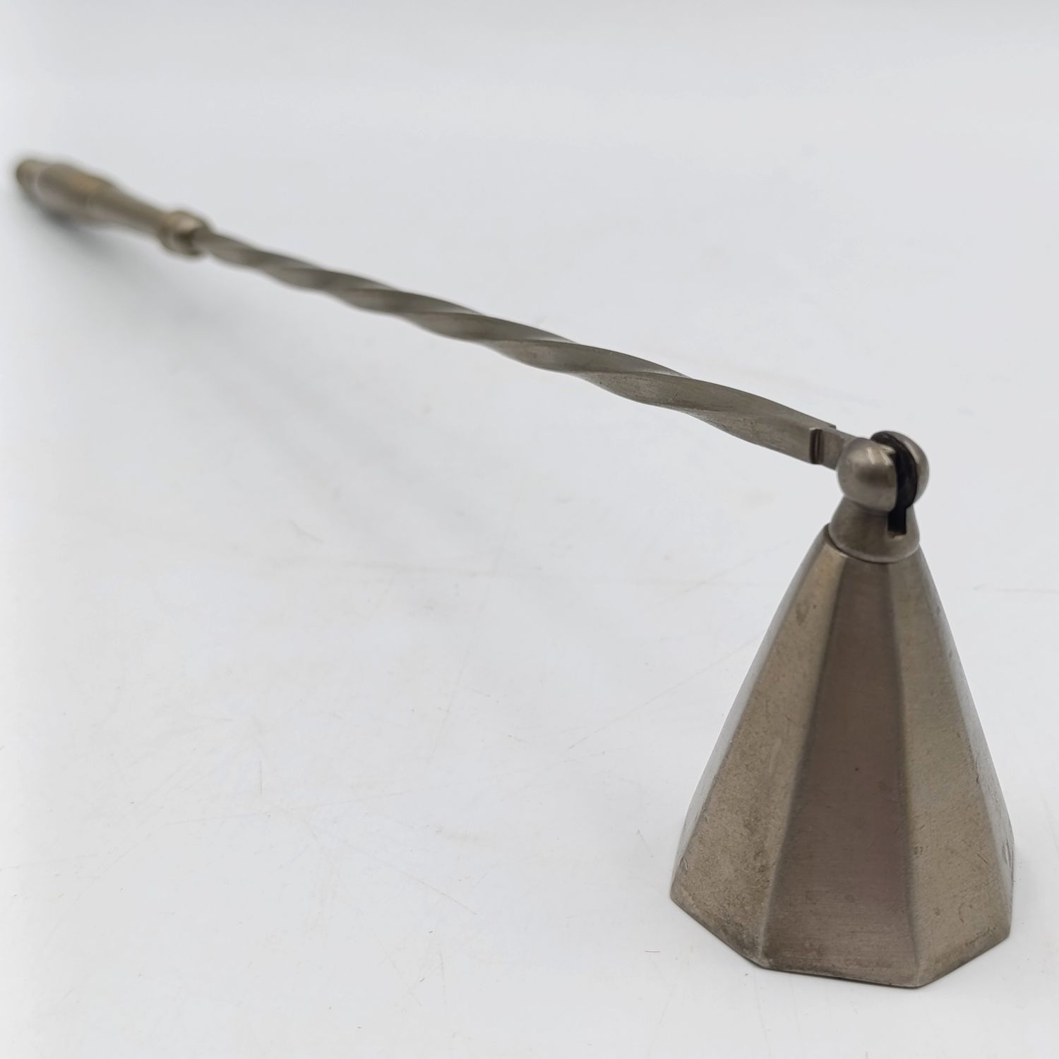 Vintage white brass candle snuffer