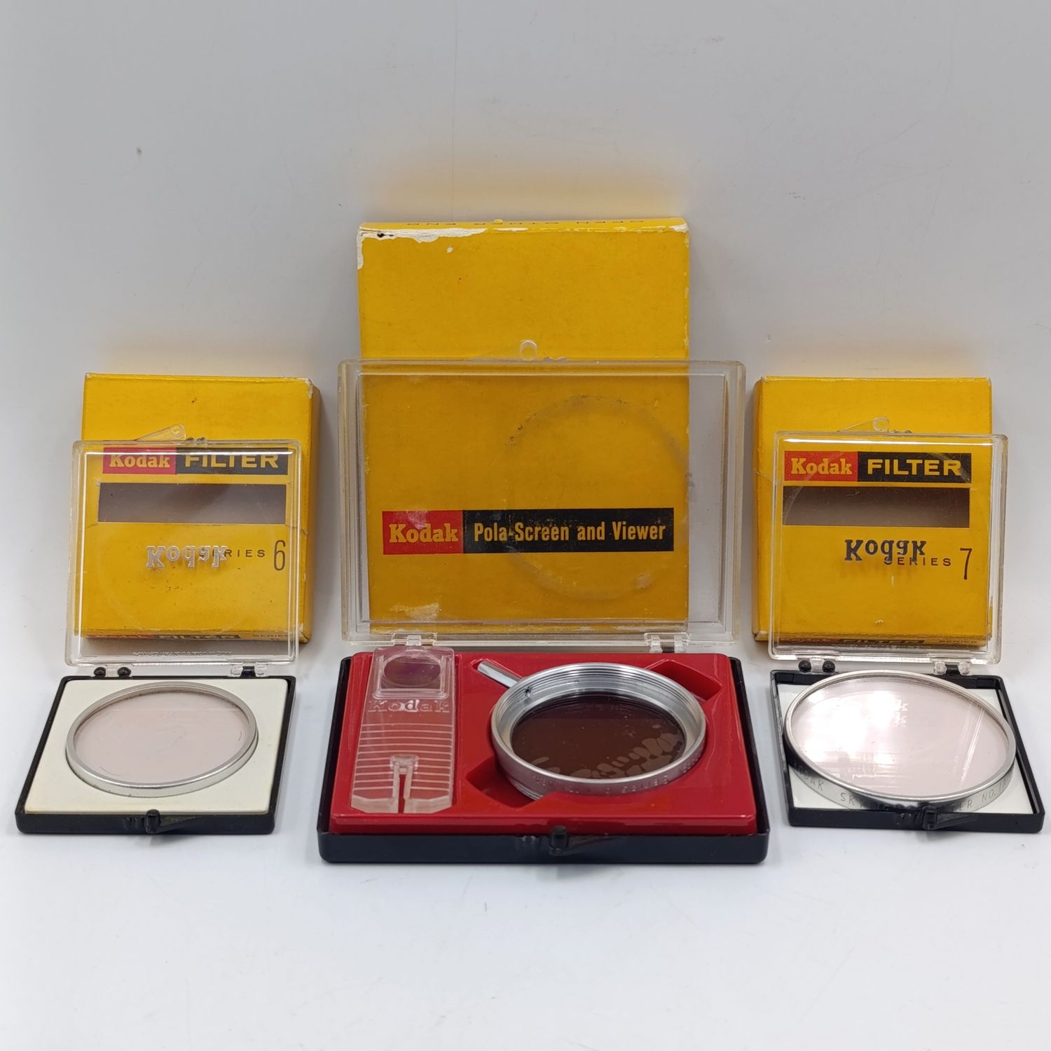 Vintage Kodak Pola-screen and viewer with series 6 and 7 lens filters