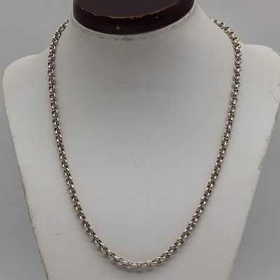Sterling silver Fabio&#39;s necklace - weighs 17.9g - length 45cm