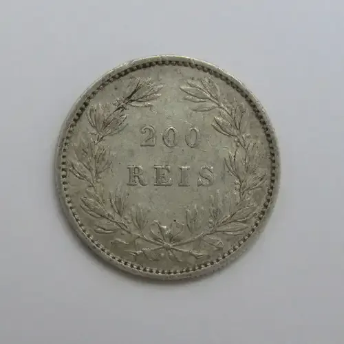 1887 Portugal silver 200 Reis XF