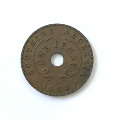 1954 Southern Rhodesia bronze penny VF+