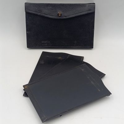 Set of 3 Antique camera film plate holders - 3 1/2 x 4 1/2