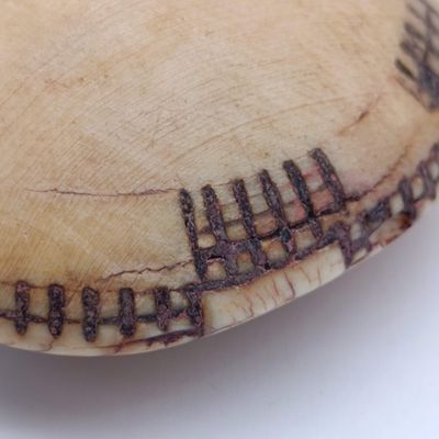 Antique Ekipa/Omakipa button from Ovambo tribe